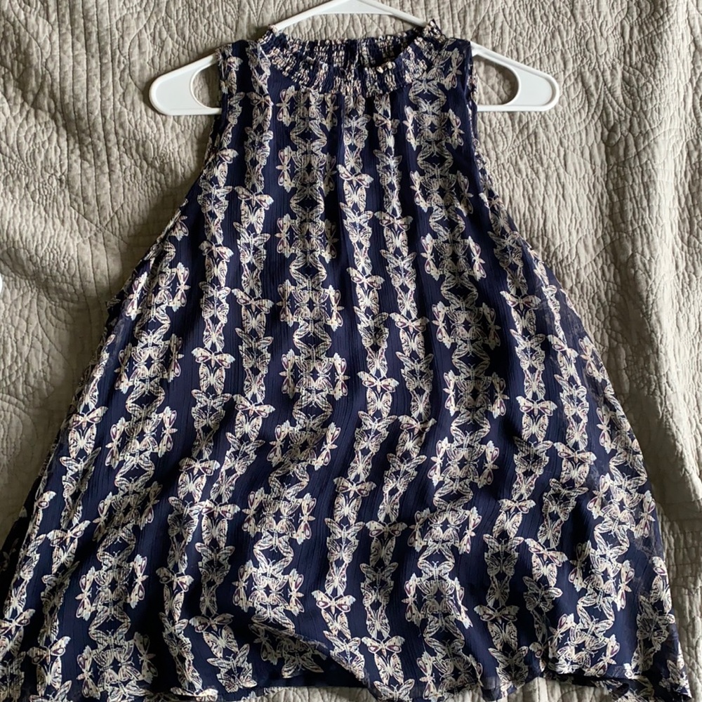 High Neck Butterfly Blouse XL
